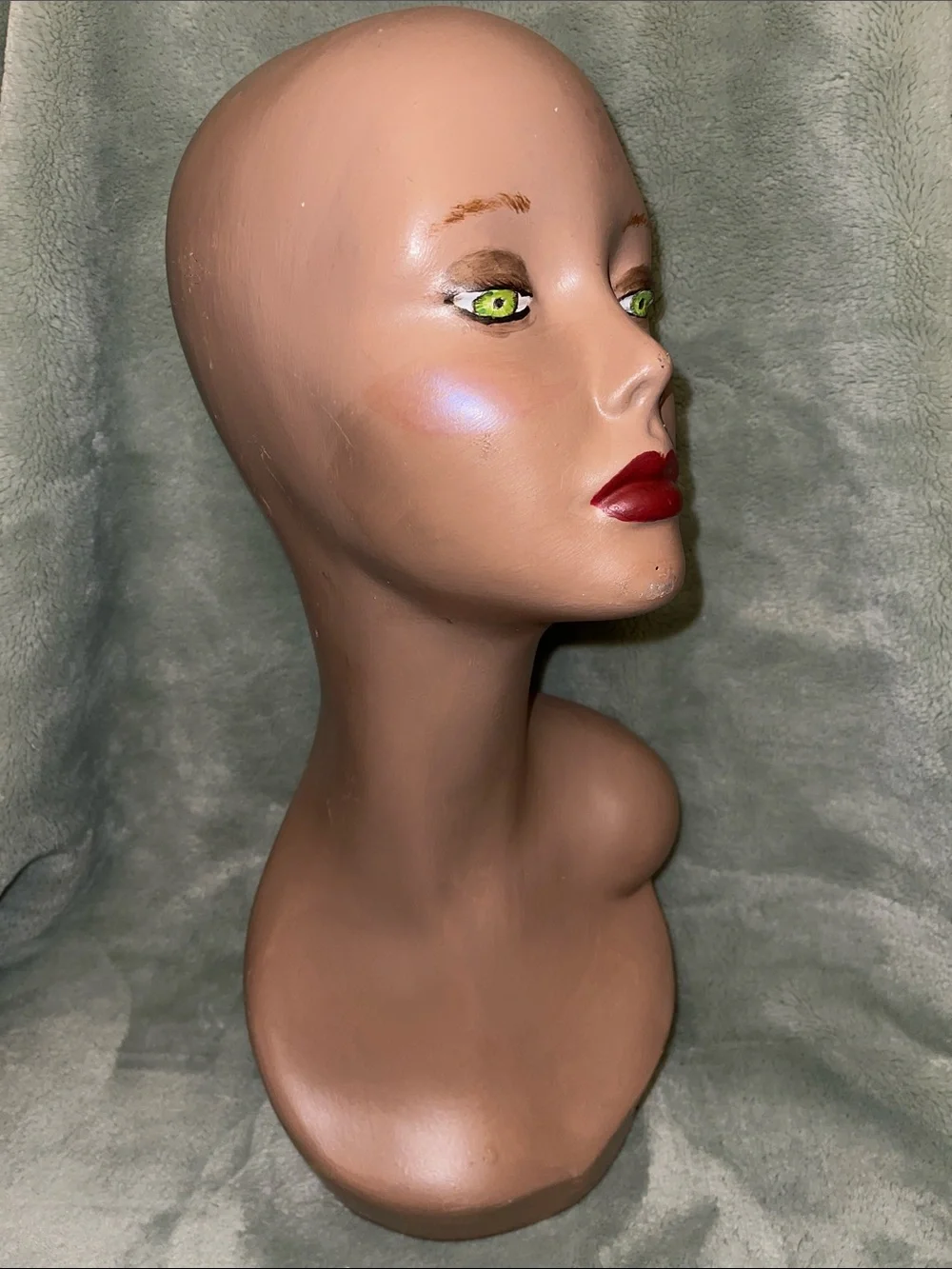 Mannequin Display Head for Women Hair Styling - Brown